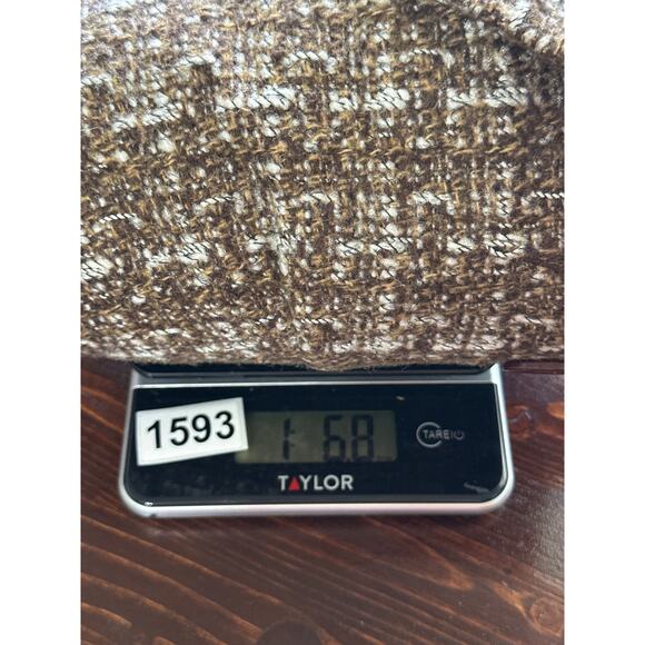 VTG Preppy Wool Blend Lined Waist Length Blazer Top S Brown Fall Trend City - Picture 13 of 13